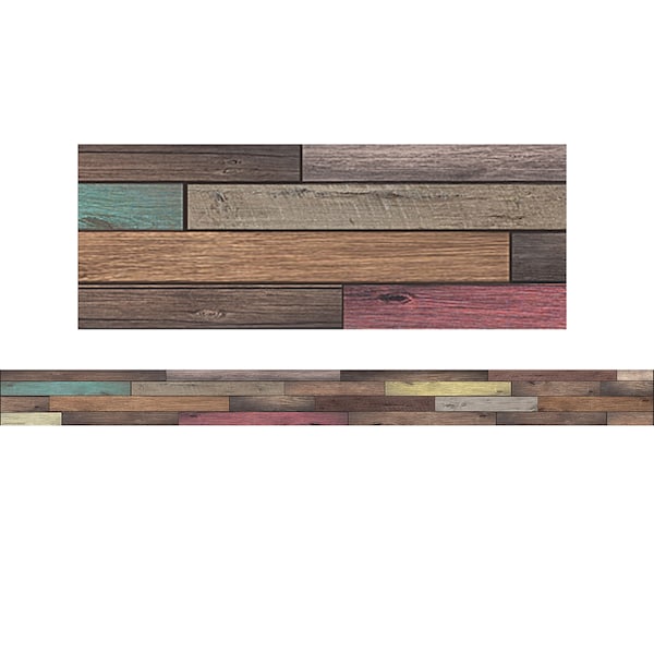 Teacher Created Resources Home Sweet Classroom Reclaimed Wood Border Trim, 35 Feet/Pack, PK6 TCR8838 - main